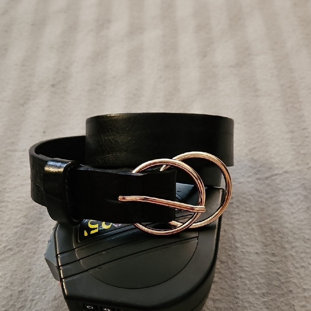 Simons Black Belt with Gold Buckle